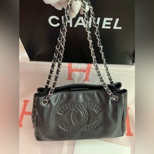 Chanel vintage CC soft caviar leather 2 way bag